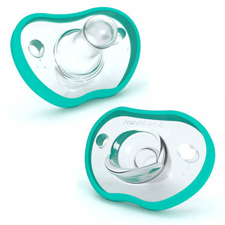 Flexi Soothers, 3 Months+, Teal, 2 pack