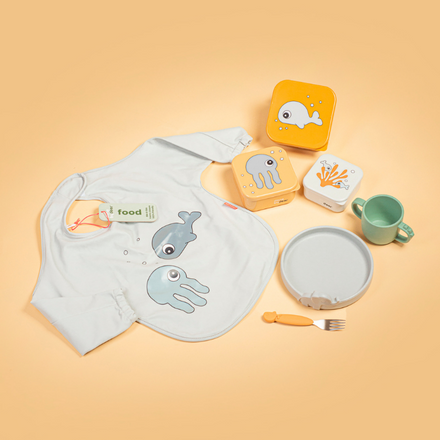 The Meal Time Set - Mustard/Grey