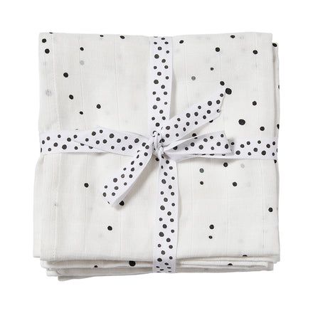 Burp Cloth 2pk Dreamy Dots White