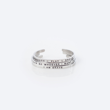 Kids Stacker Bangle Set - Silver