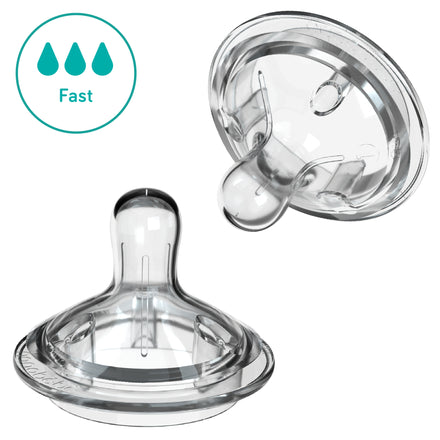 PRE ORDER ONLY Baby Bottle Teats, Fast Flow, 2 pack