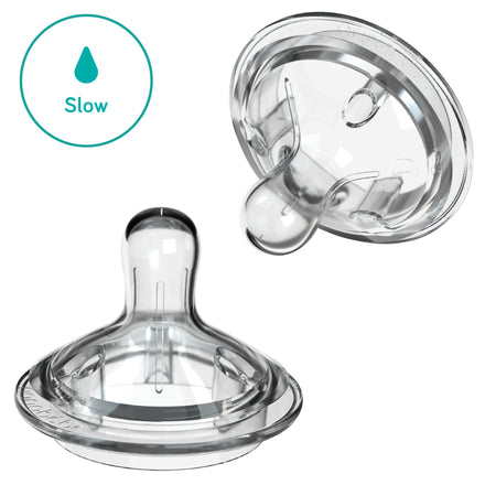 Baby Bottle Teats, Slow Flow, 2 pack